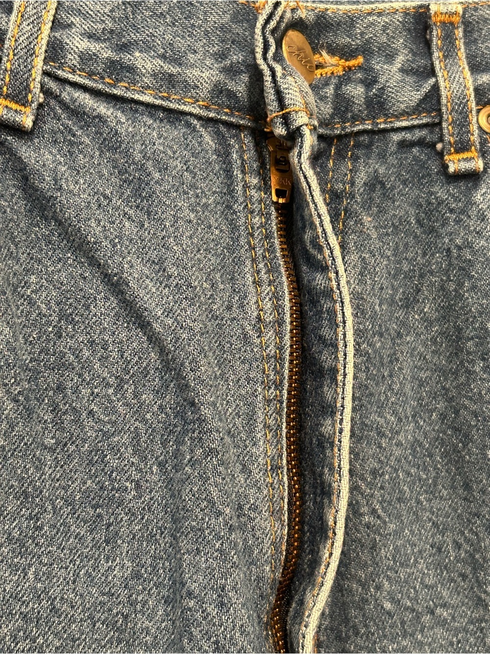 Vintage Chic Mom Jeans Medium Blue High Waist Made In USA 80s Taper Denim Sz 14 - Picture 6 of 13